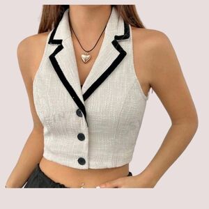 Edge frame vest  Suit colo Beige Size S - New